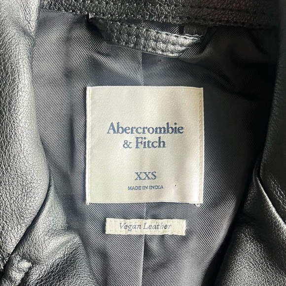 Abercrombie & Fitch Black Leather Jacket - Picture 5 of 5